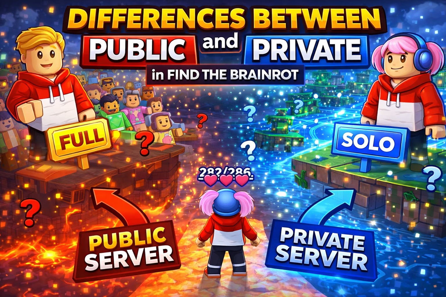 Differences Between Public and Private Servers in Find the Brainrot